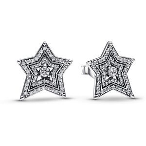 Pandora Celestial Asymmetric Star Stud Earrings